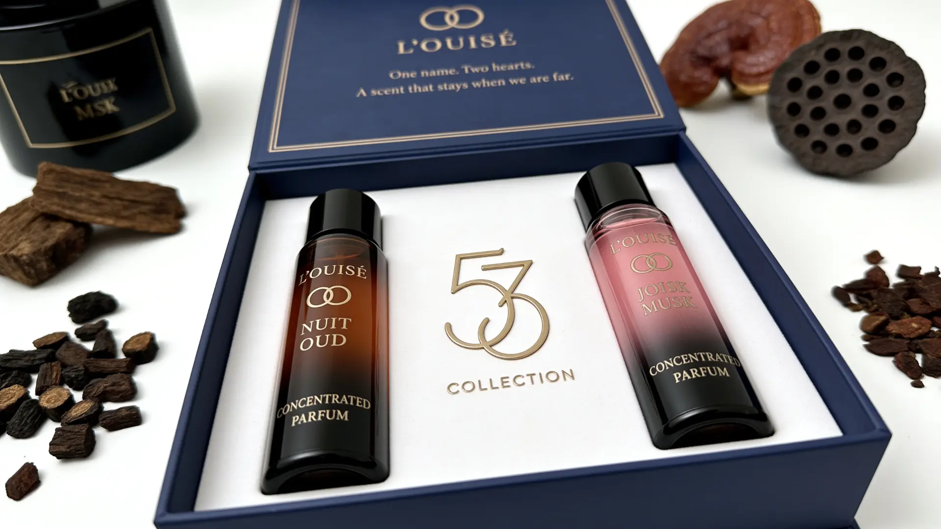 Top view of the L’OUISÉ 53 coffret